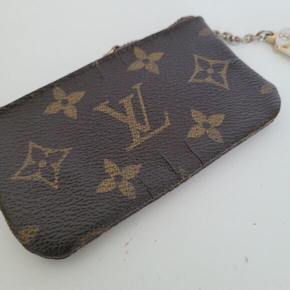 Authentic Louis Vuitton Vintage Monogram Card Key Case Brown Small Zippy Wallet - Picture 8 of 9